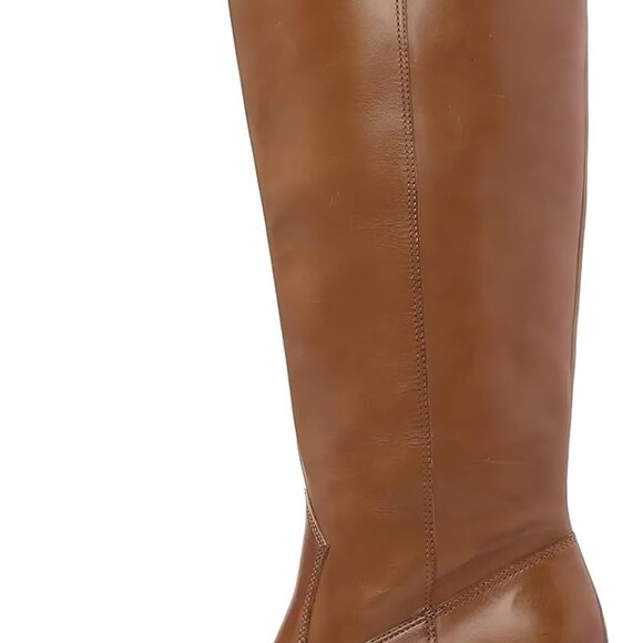 Knee High Boots Women Wide Calf Leather Tall Chunky Heels Winter Fall - Picture 1 of 7